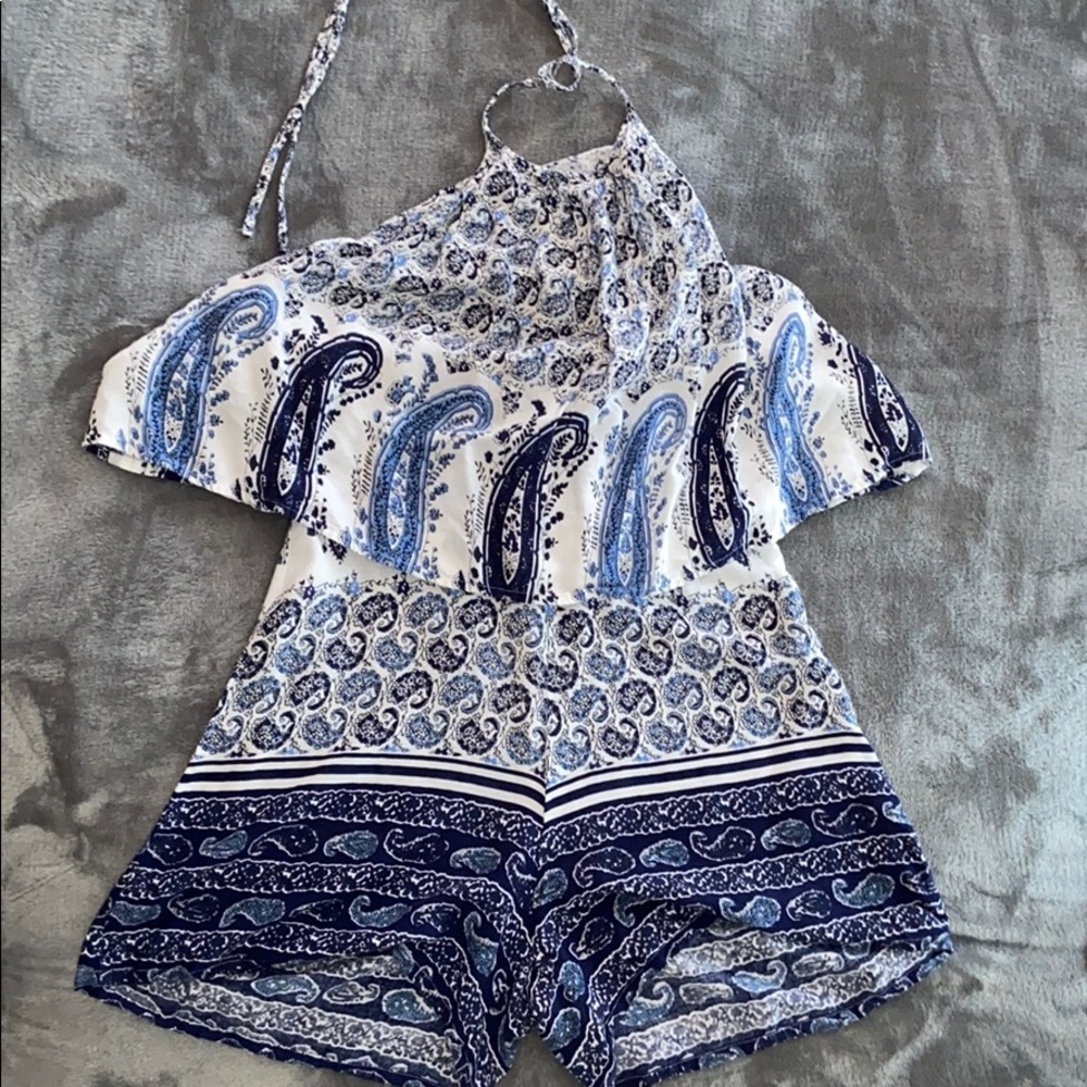 Cute halter top romper